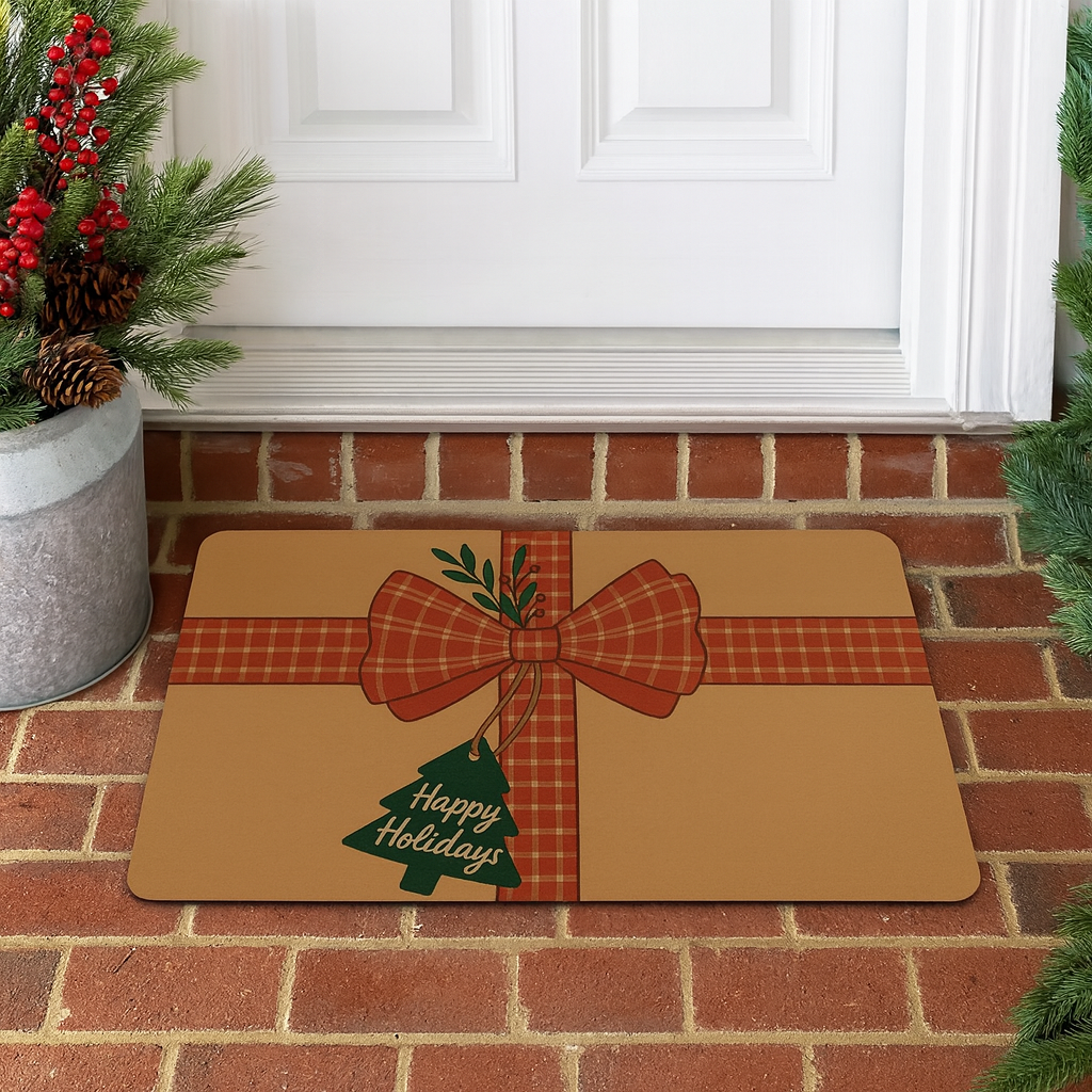 Wrapped in Cheer Doormat