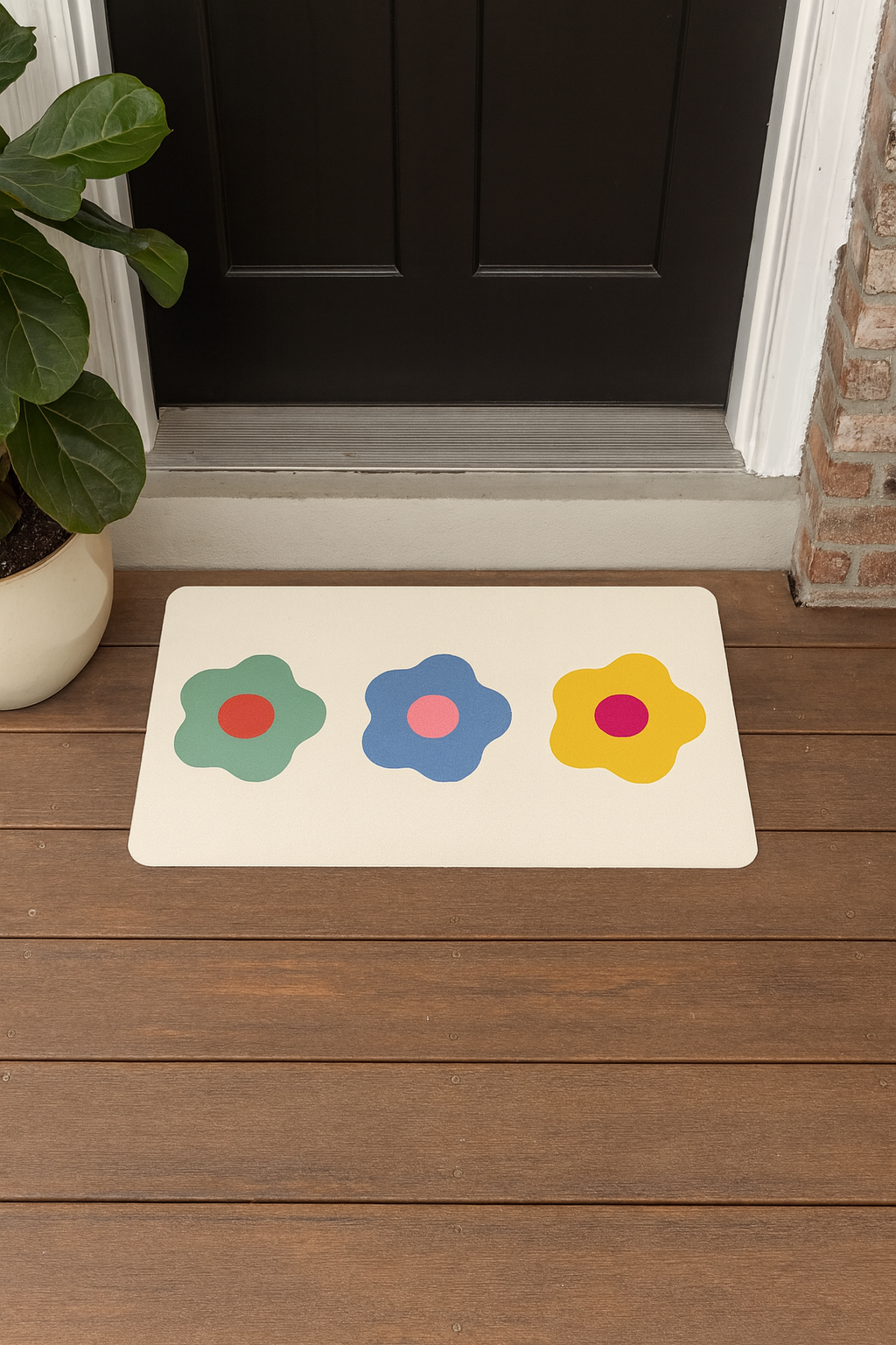Charming Trio Welcome Doormat