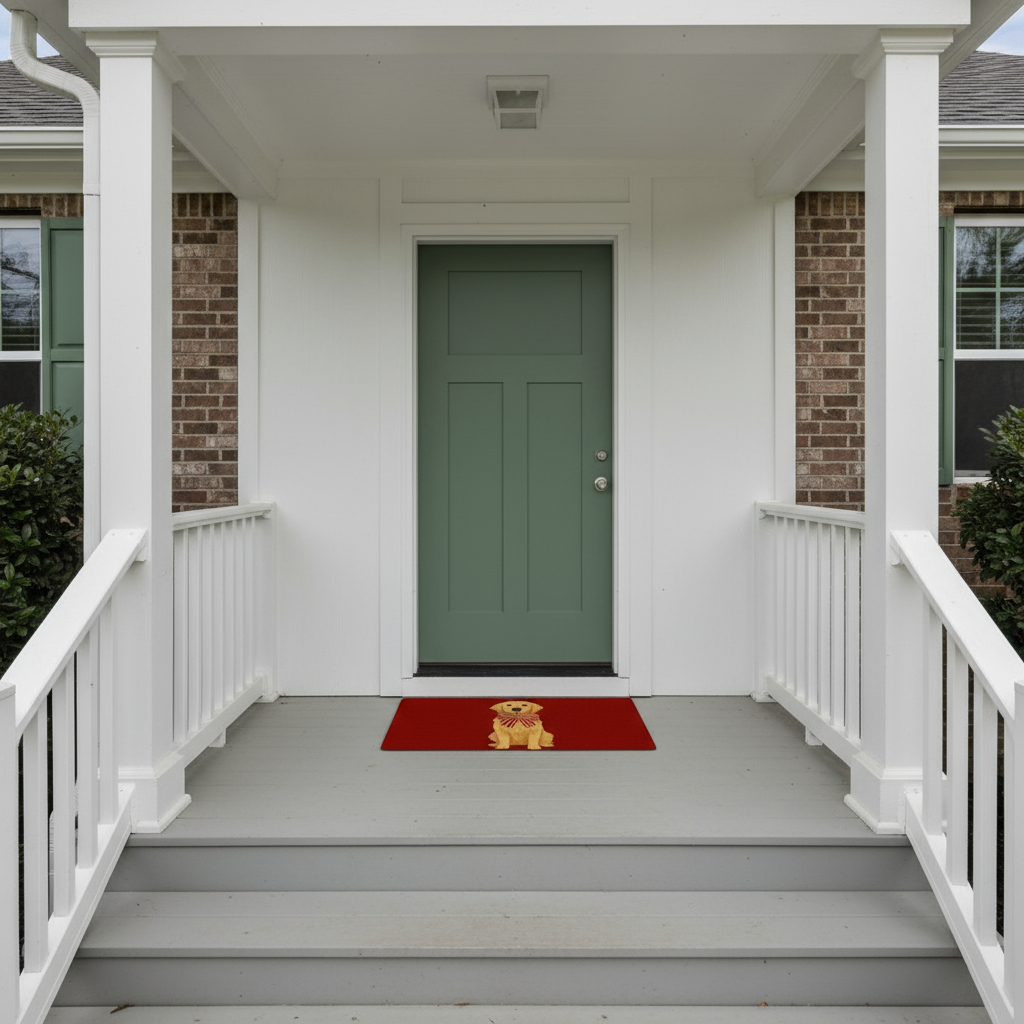 Golden Holiday Doormat